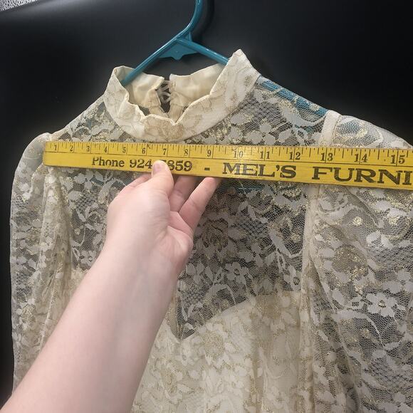 Vintage 1980s Women's Chiffon Sheer Skirt Drop Waist Cocktail Dress - Picture 12 of 14